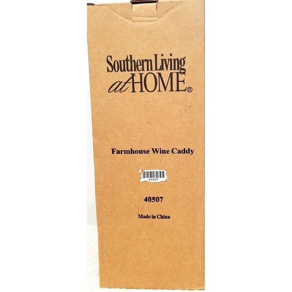 Southern Living Home Farmhouse Metal Wire Wine Caddy Holder Rustic Utensil Candl - Picture 3 of 13